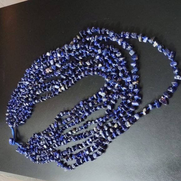 Beautiful Multi Strand Lapis Lazuli Necklace - Picture 6 of 7